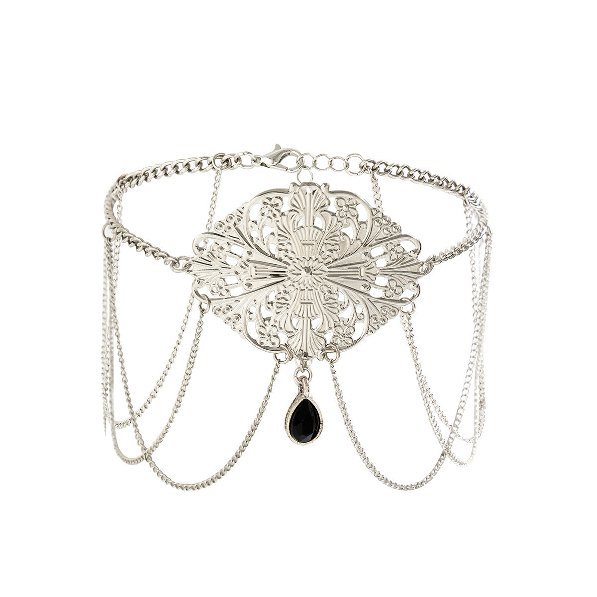 Planderful Collection Vienna Verve Bohemian Coin Arm Bracelet Fringed Metal Arm Chain for Boho Fashion Lovers