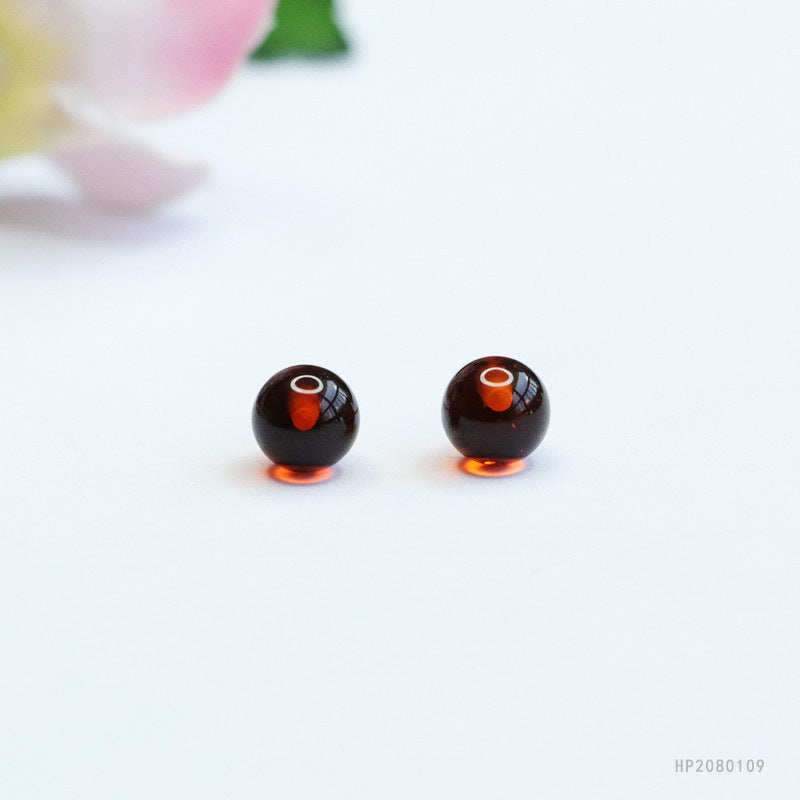 Blood Amber 925 Silver Stud Earrings