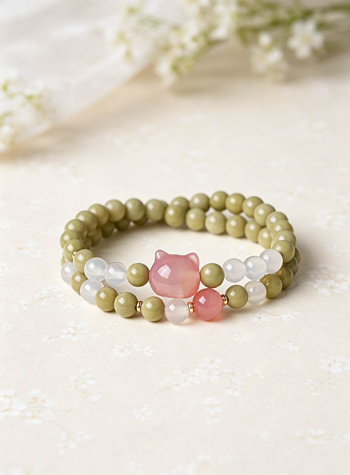 Agate Cat Bracelet