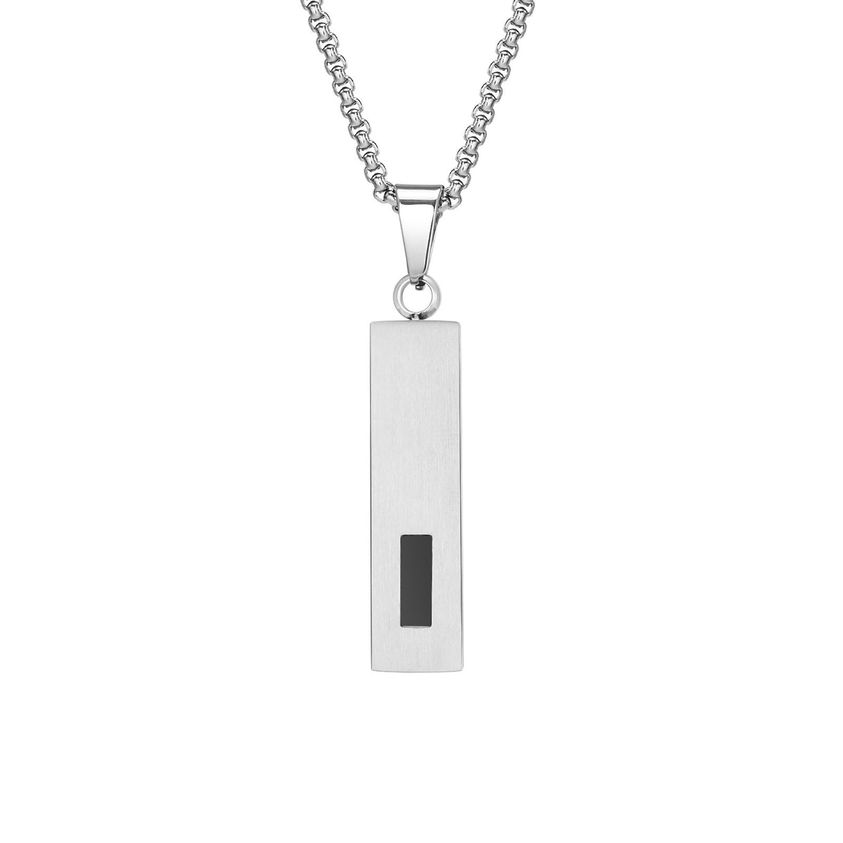 Zircon Geometric Stainless Steel Necklace for Men