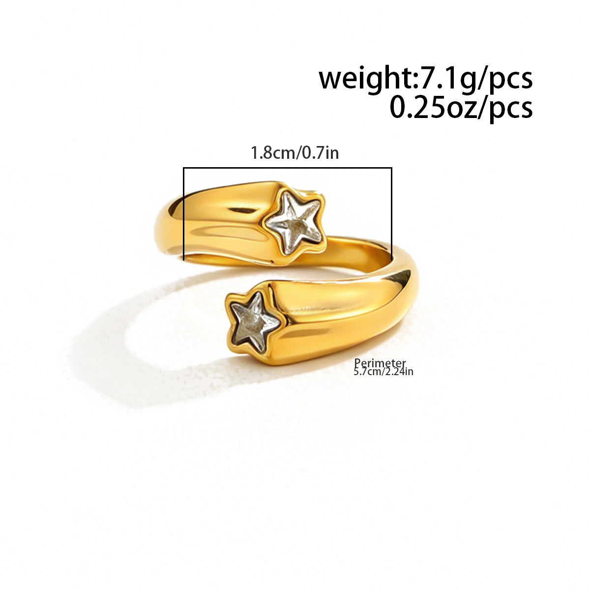 Planderful Snake Shaped Opening Ring Vienna Verve Stainless Steel Zircon Imitation Pearl Star Accent For Women
