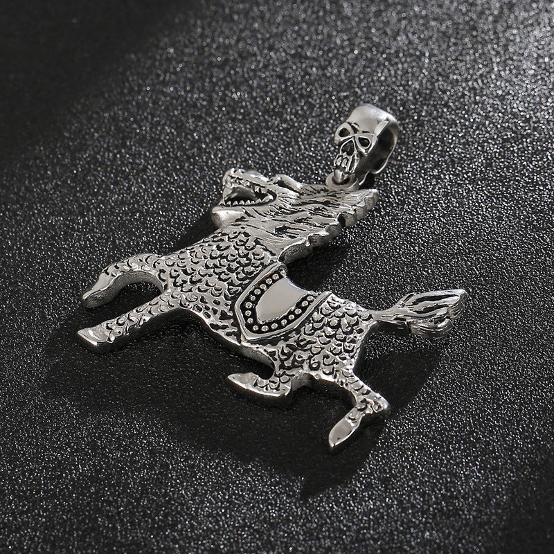 European and American Creative Pegasus Men's Pendant crafted in Titanium Steel