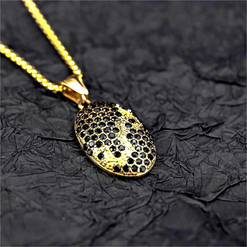 Zodiac Zircon Stainless Steel Pendant Necklace