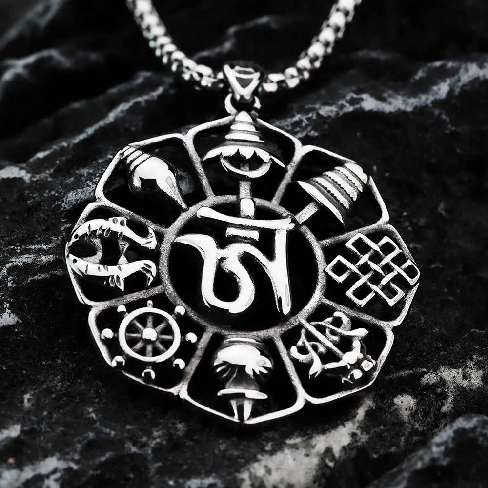 European And American Retro Stainless Steel Men's Pendant Necklace