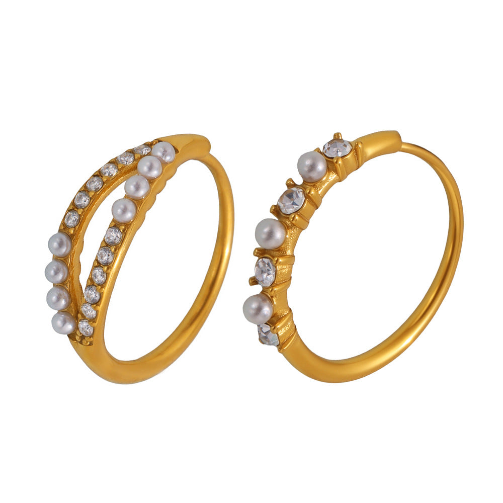 Planderful Unisex Stainless Zircon Ring Fade Resistant