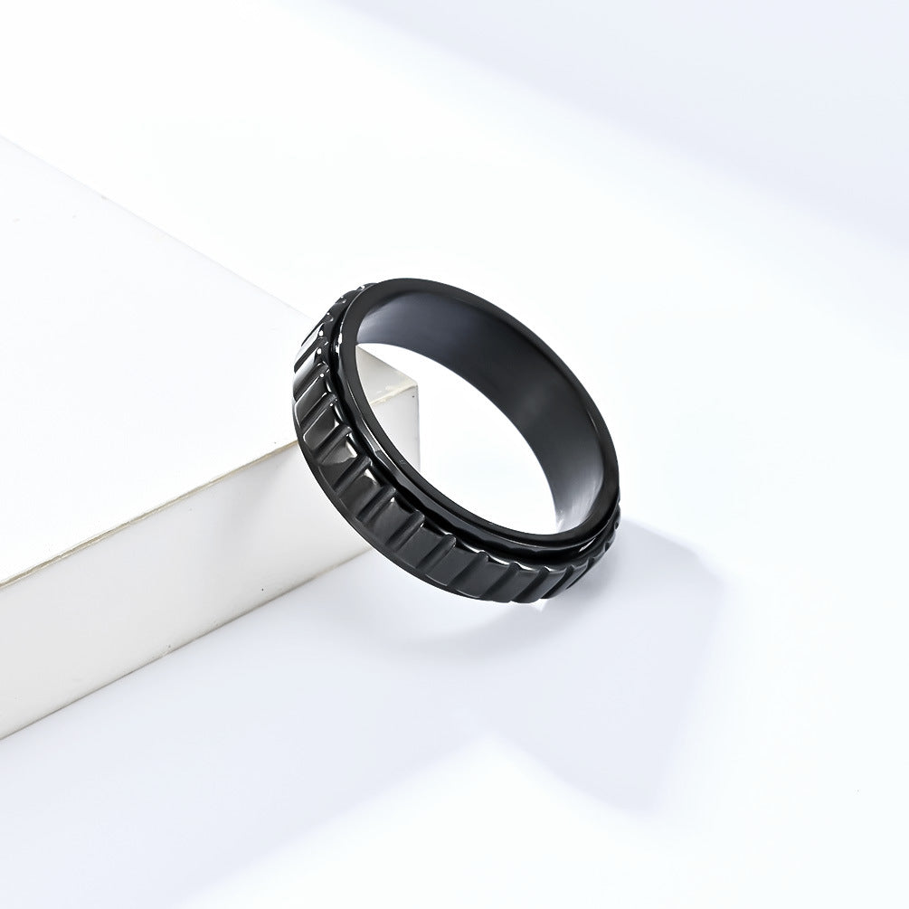 Rotatable Stainless Steel Ring By Planderful Collection Everyday Genie For Unisex Style And Protective Statement