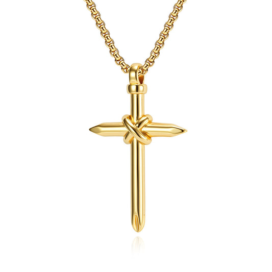 Planderful Everyday Genie Self Defense Necklace Cross Pendant Titanium Steel Unisex Glass Breaker