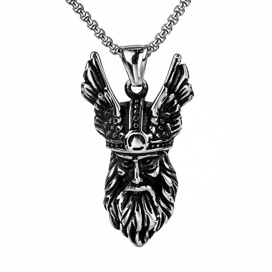 Nordic Vintage Stainless Steel Men's Pendant Viking Necklace