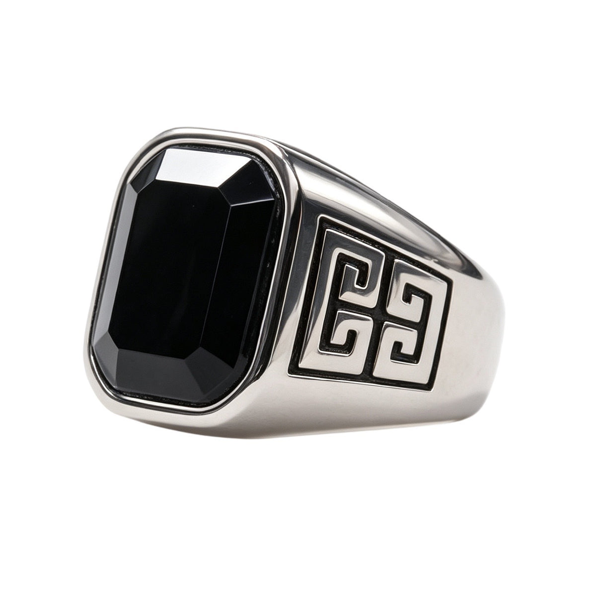 Turquoise Gemstone Titanium Steel Ring