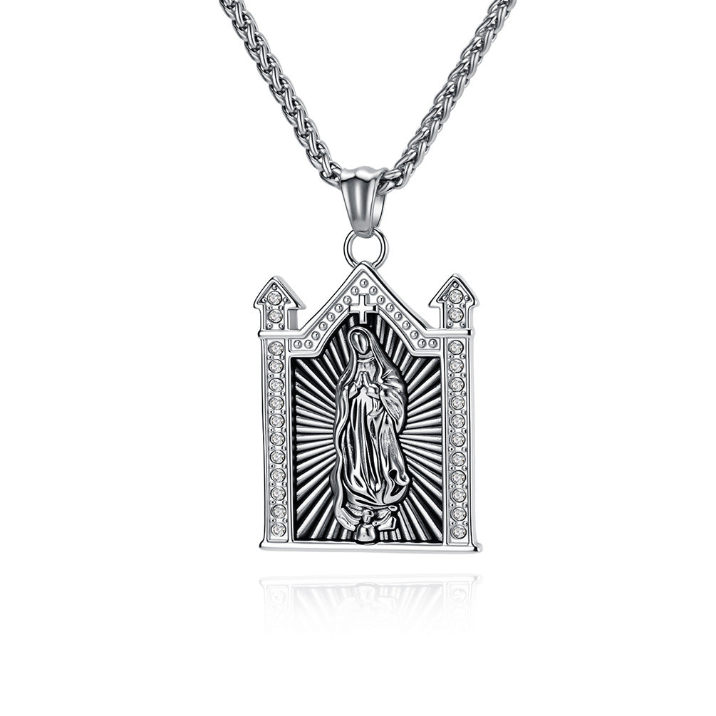Gothic Zircon Pendant — Three Finishes