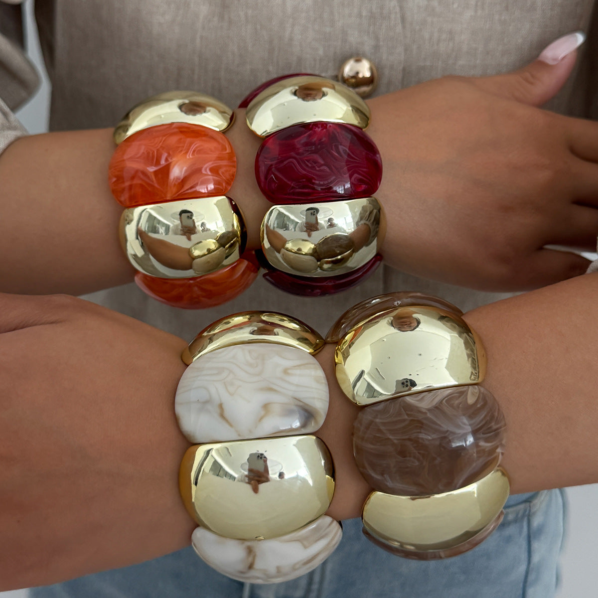 Planderful Elastic Ring Splice Bracelet Vienna Verve For Trendy Women And Men Luxury Accessory