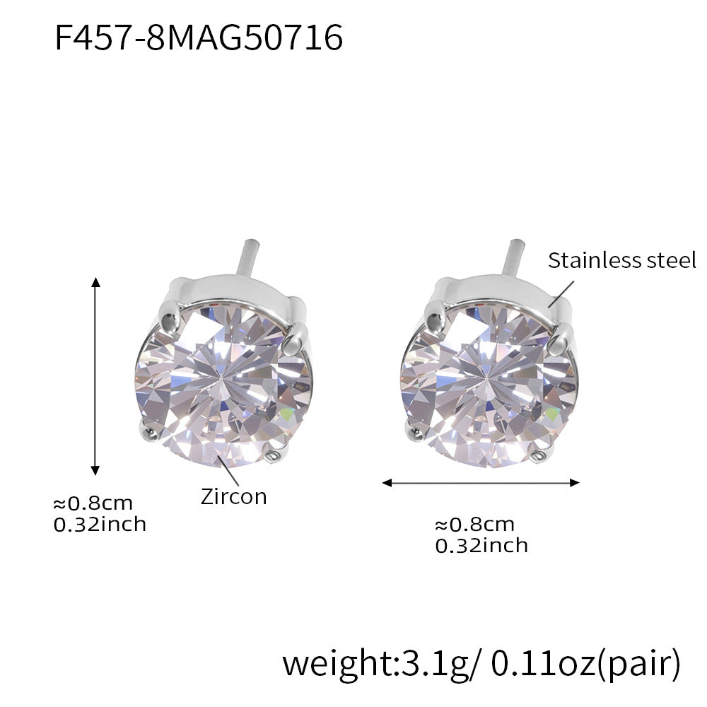 Planderful Super Flash 5A Zircon Stud Earrings For Women