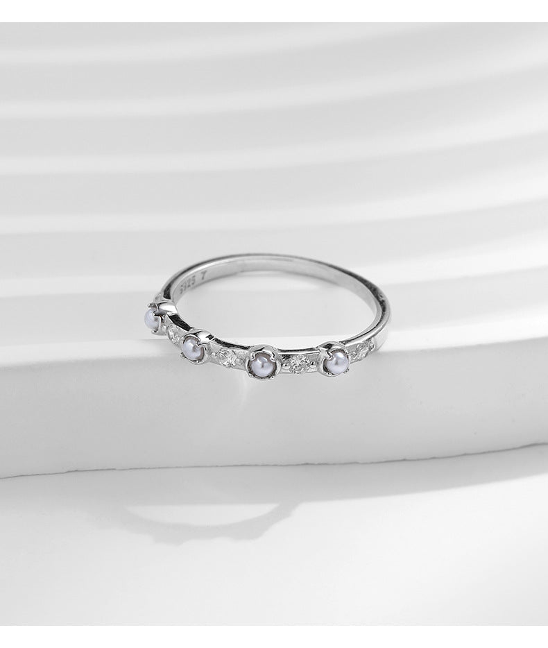 925 Sterling Silver Classic Pearl Ring