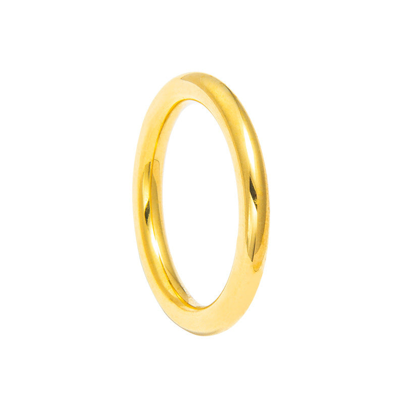 Neutral Titanium Steel Ring for Men and Women - Simple Fashion Jewelry with 2.5mm Linear Design