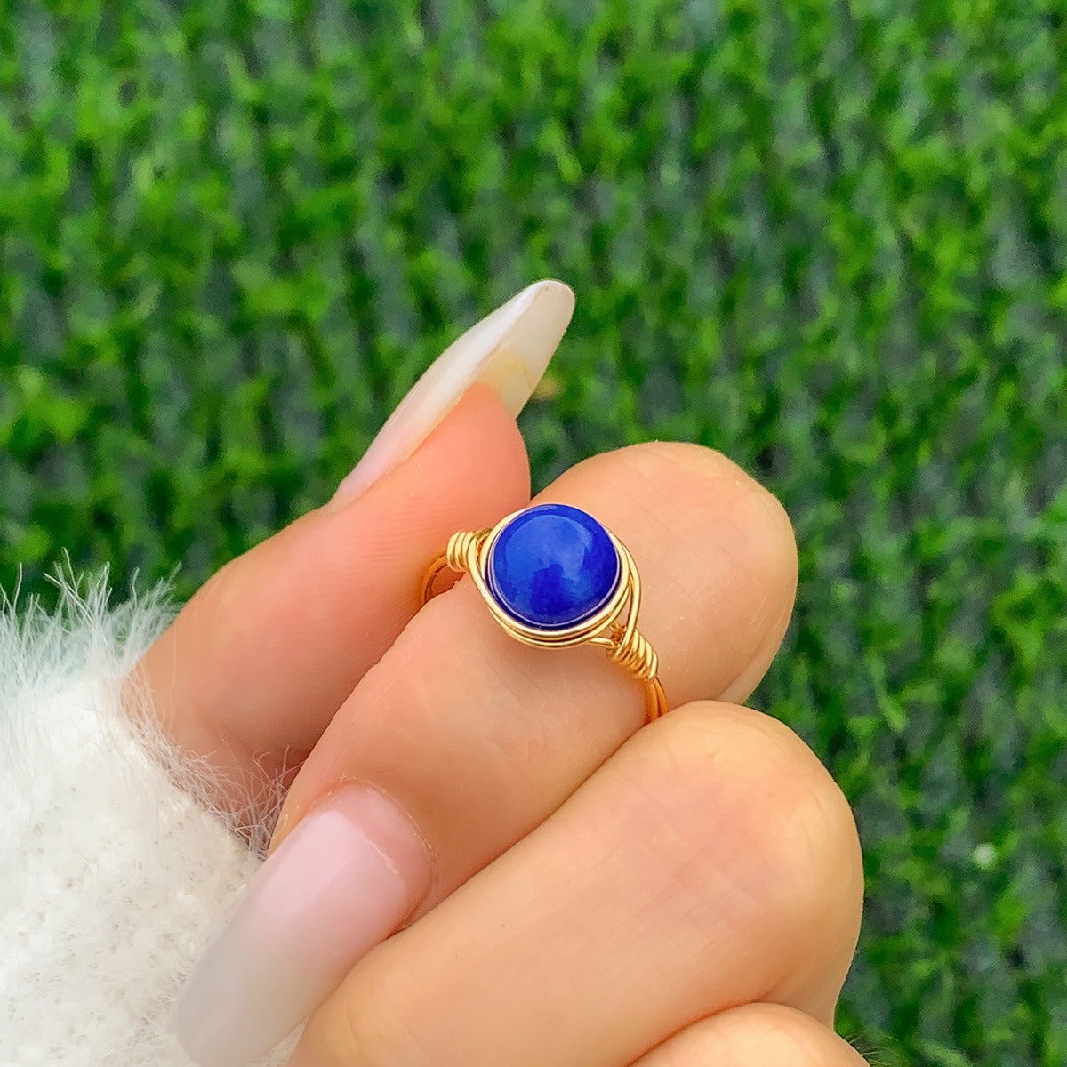 Artistic Glow Ring Needle in Vienna - Women's Alloy Ring with Luminous Pastoral Elements