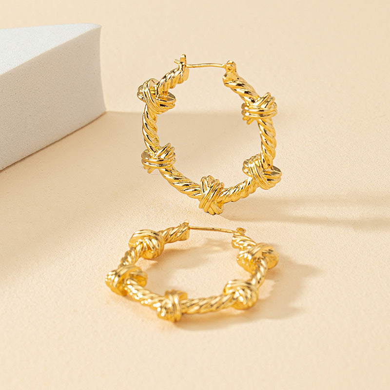 Fried Dough Twists Inspired Earrings Wholesale - Vienna Verve Collection