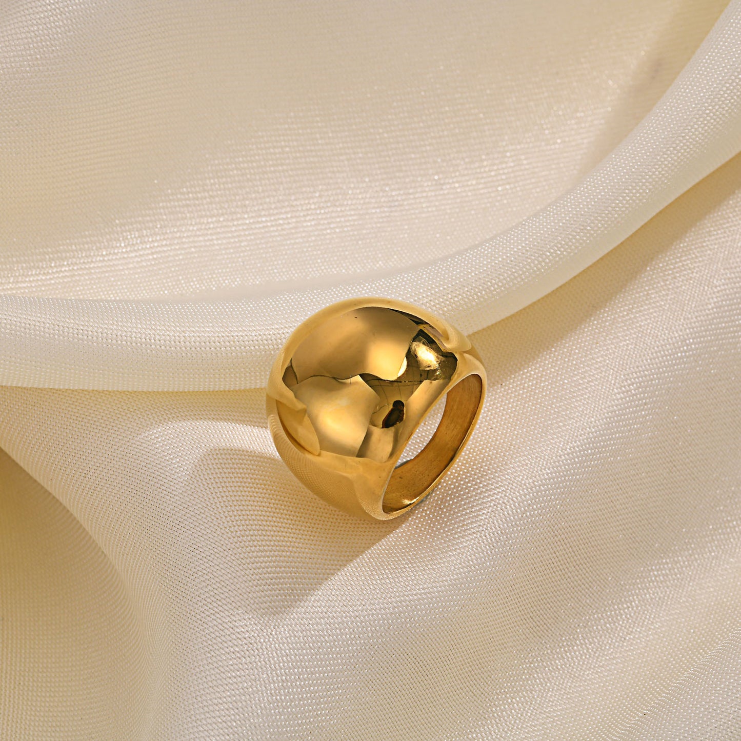 European And American Accessories Gold Female Ring Curved