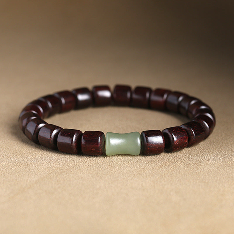 Rising popularity of Natural Lobular Rosewood Bracelets and Hetian Jade Bamboo Bracelet for Boys and Girls