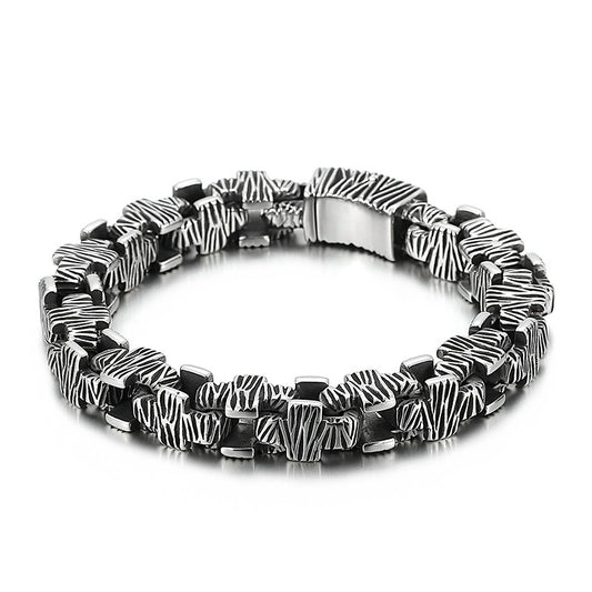 Stylish Hip-Hop Stainless Steel Cross Bracelet for Men