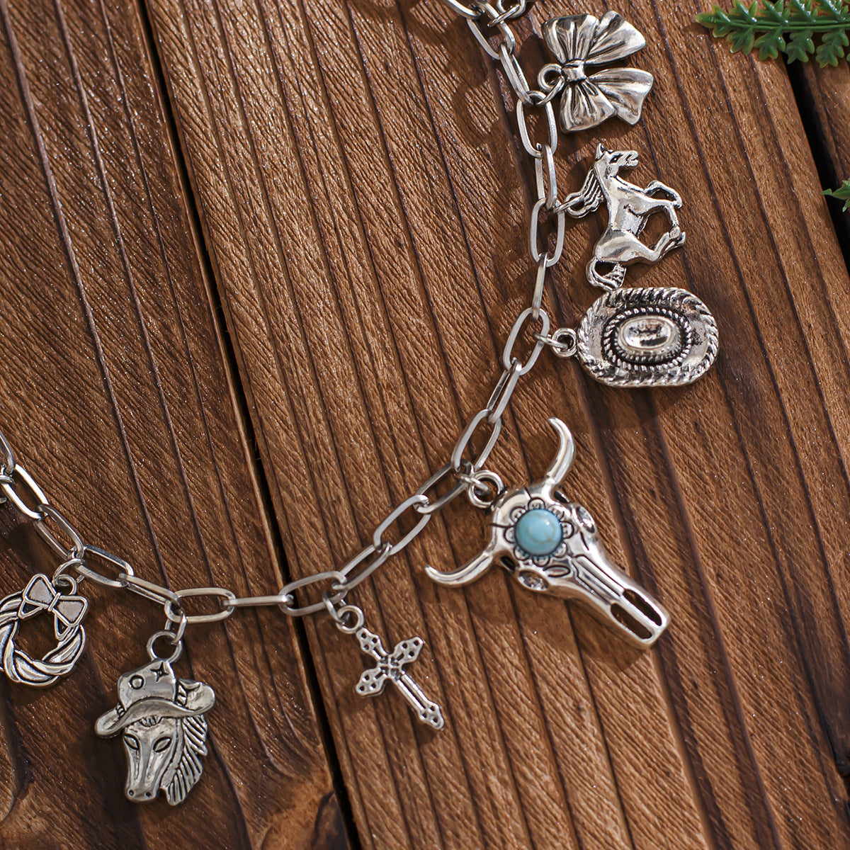Western Cowboy Hat & Turquoise-Style Necklace