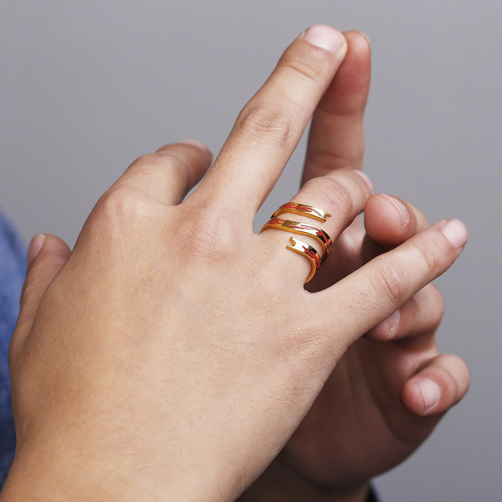 Nezha-Inspired Stainless Steel Ring
