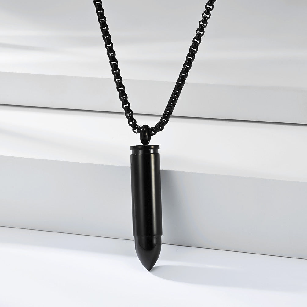 Planderful Everyday Genie Premium Titanium Bullet Pendant Necklace With Essential Oil Bottle Unisex Gift For Couples