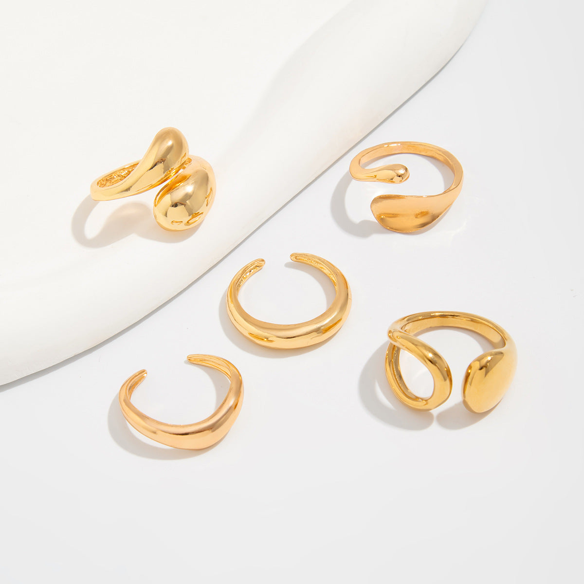 Planderful Vienna Verve Hug Ring For Women Geometric Opening Statement Jewelry Elegant Gift Idea