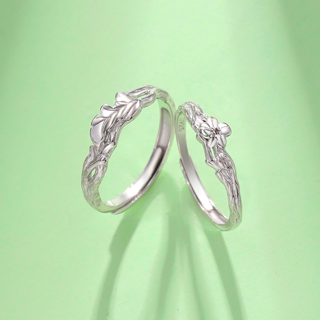 Planderful Everyday Genie – 925 Silver Lilac Couple Ring for Men and Women Valentine’s Day Gifts