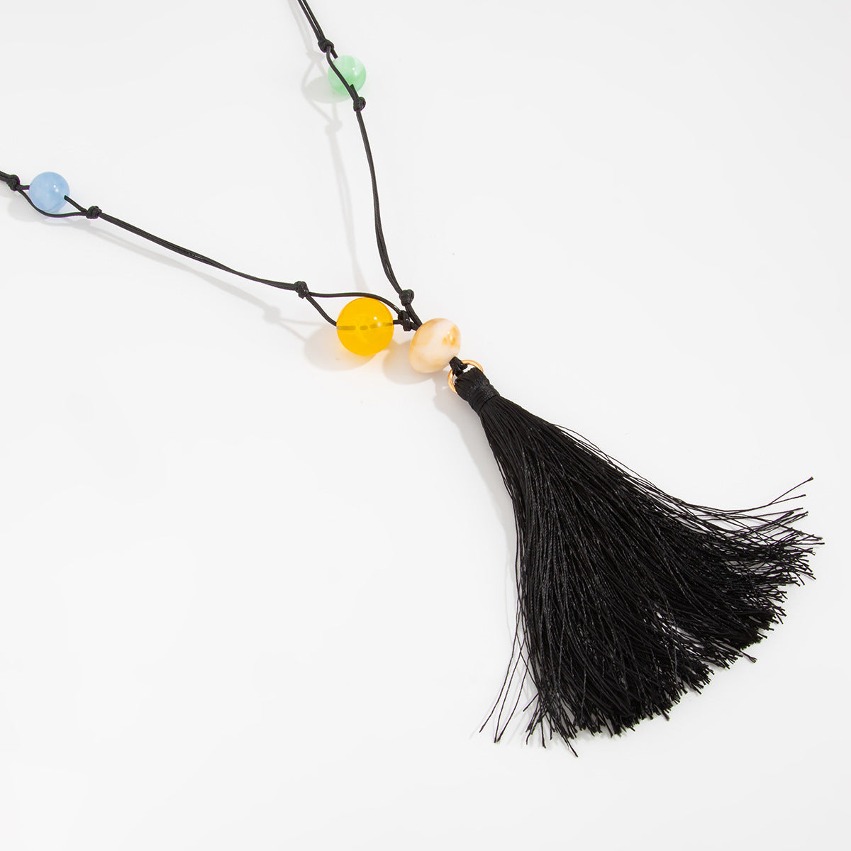 Hand-Knotted Adjustable Fringe Necklace