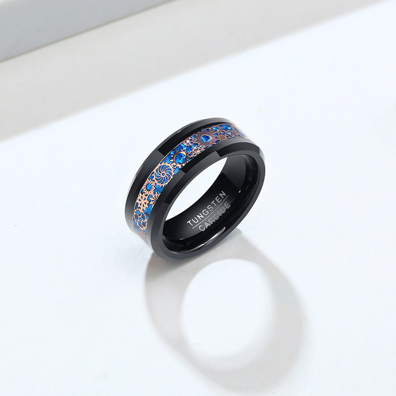 Cross-Border Supply Trendy Tungsten Steel Gear Ring