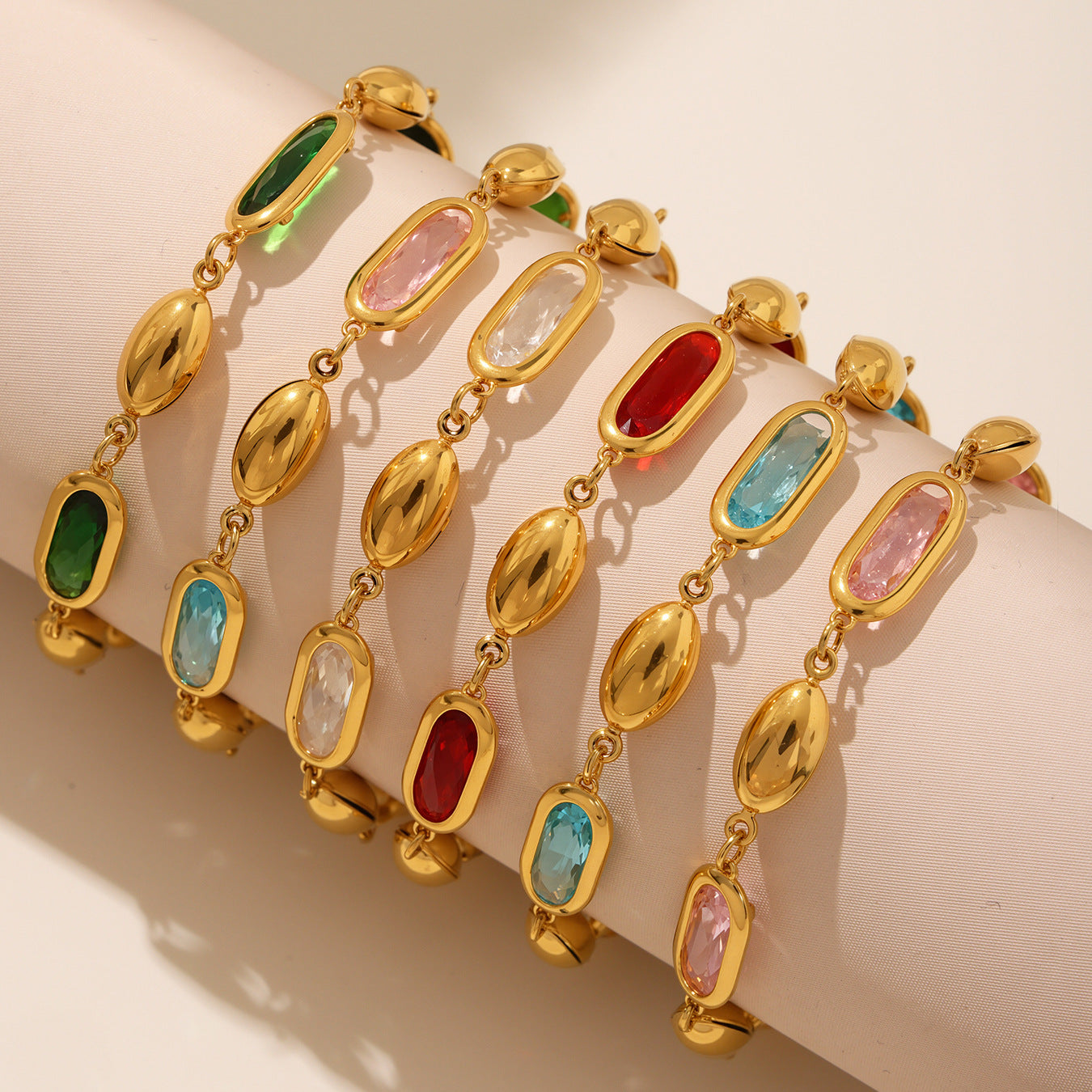 Planderful Oval Czech Glass Stone Bracelet Premium For Women