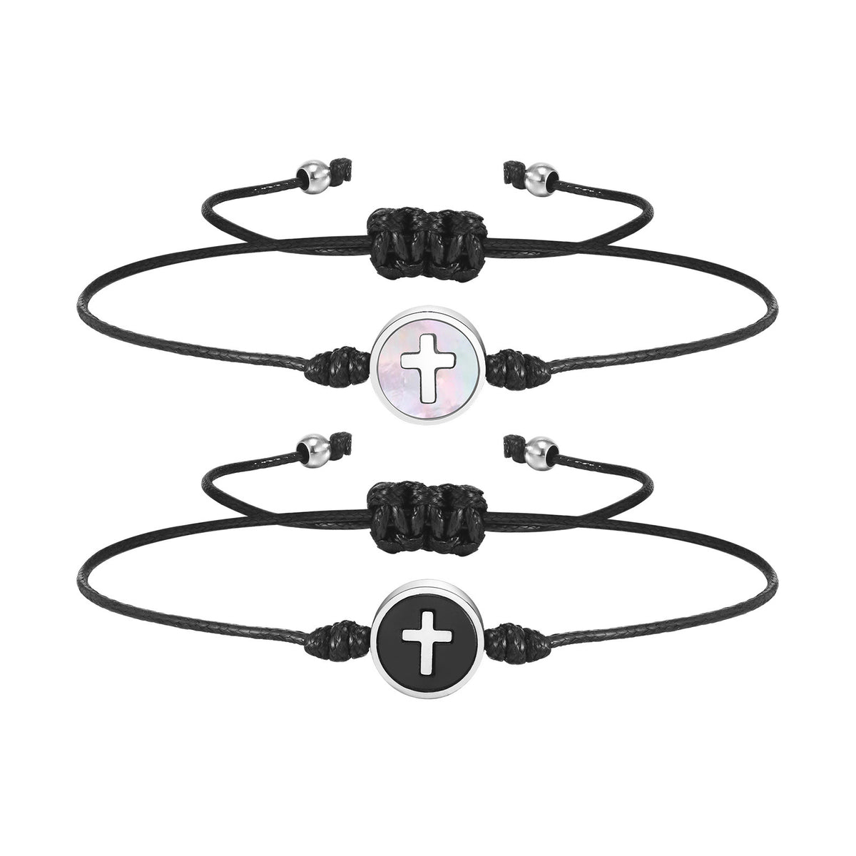 Cross Braided Adjustable Stainless Steel Bracelet