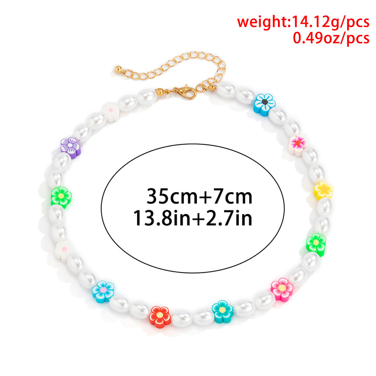 Planderful Vienna Verve Elegant Statement Necklace For Women Floral Imitation Pearl Ethnic Geometric Design