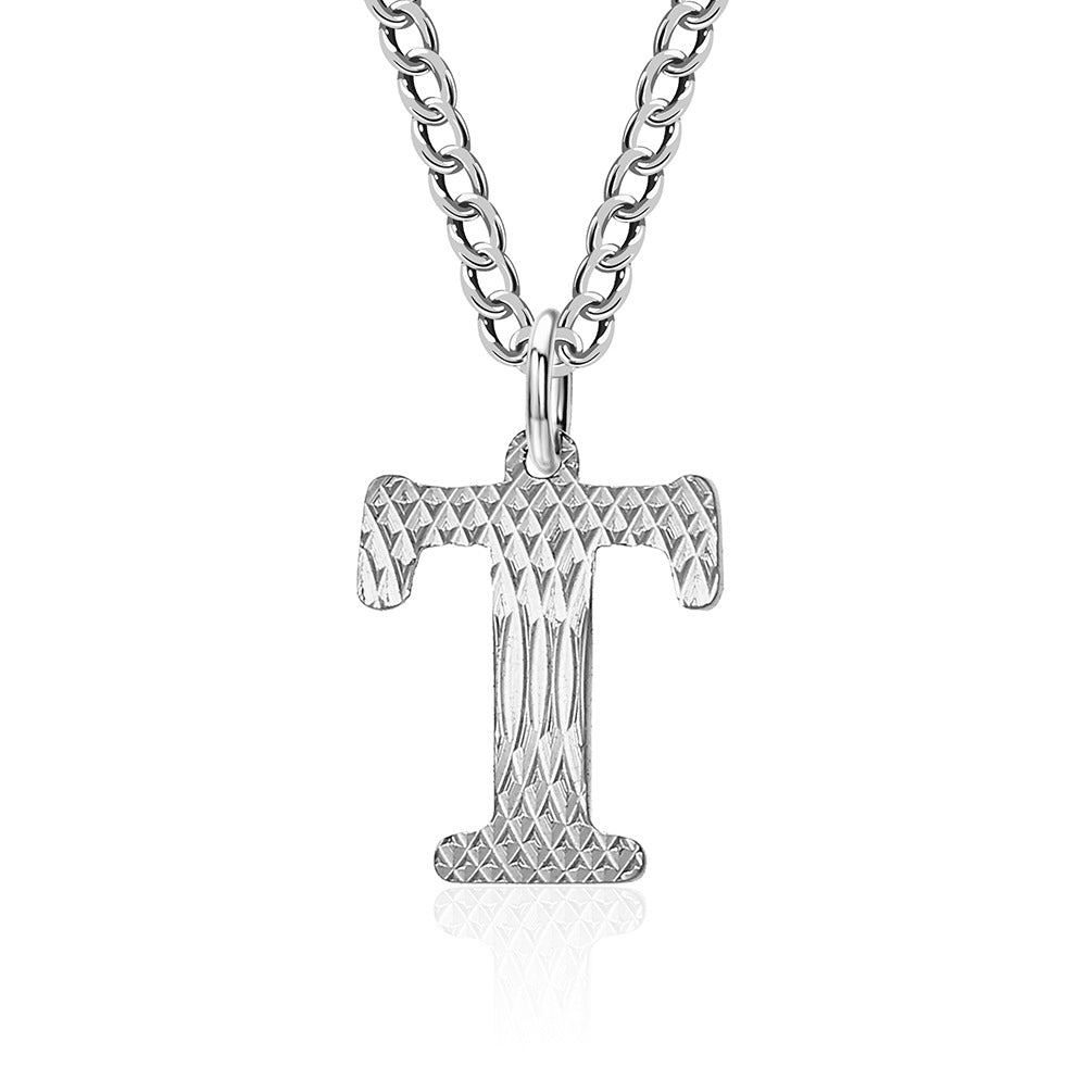 Planderful Everyday Genie Gold Plated Letter Surname Pendant For Couples Unisex Premium Magazine Style Jewelry