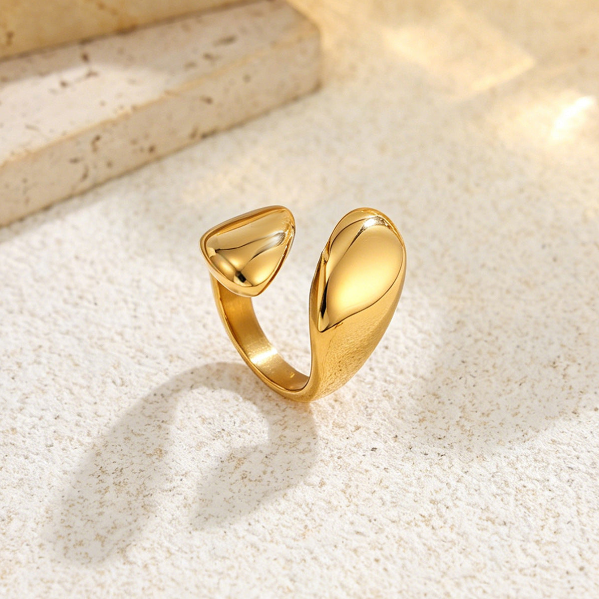 Planderful Snake Shaped Opening Ring Vienna Verve Stainless Steel Zircon Imitation Pearl Star Accent For Women