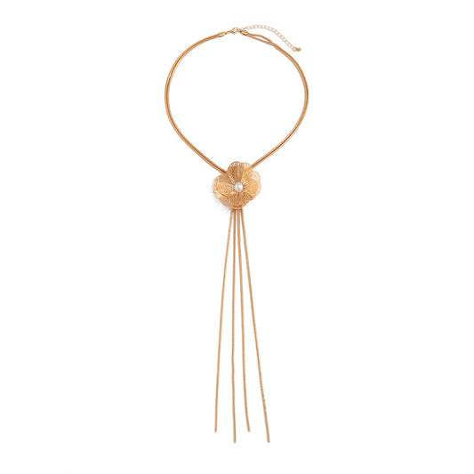 Planderful Vienna Verve Necklace – Elegant Hollow Flower Design