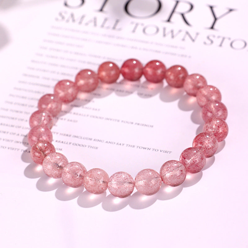 Gradient Red Strawberry Quartz Bracelet