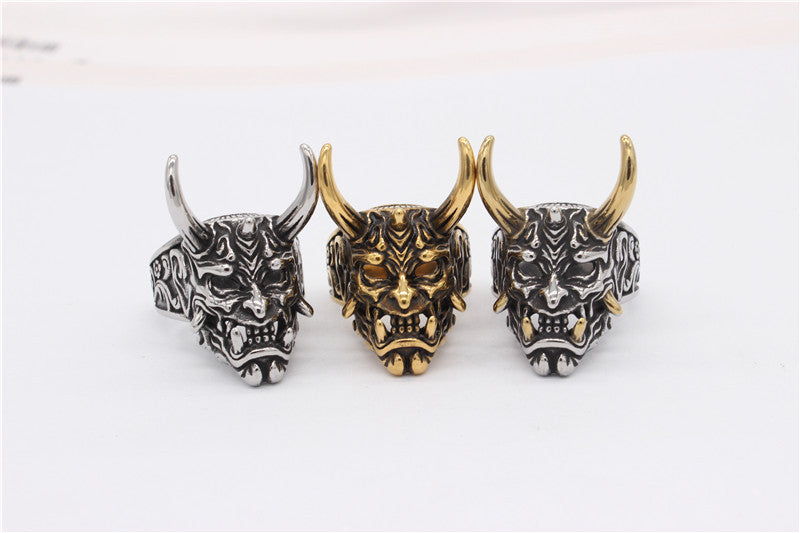 Horned Beast Titanium Steel Ring