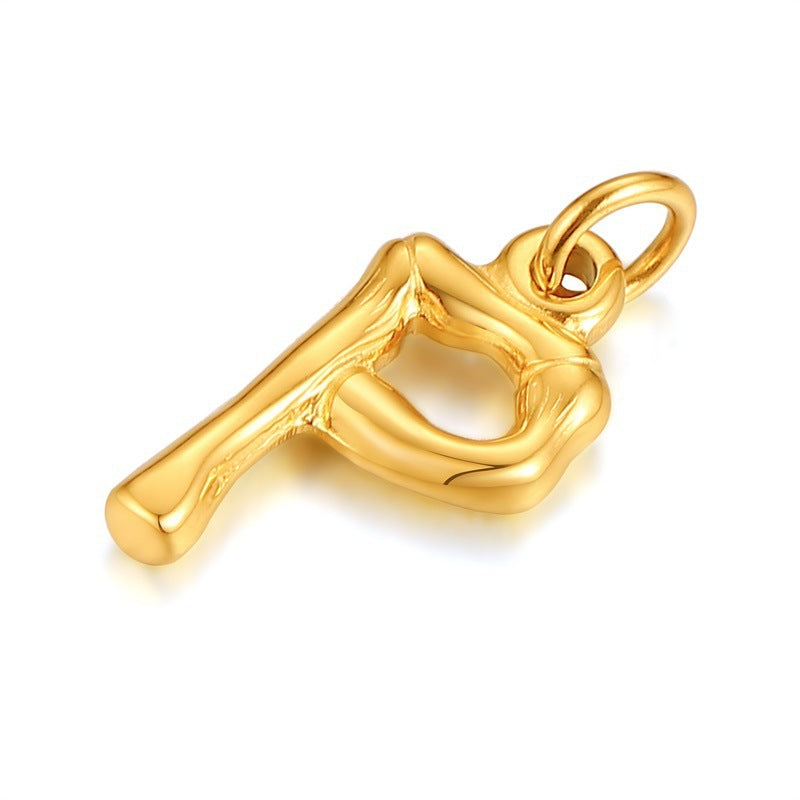 Cross-Border Popular Titanium Steel Letter Necklace Fashion