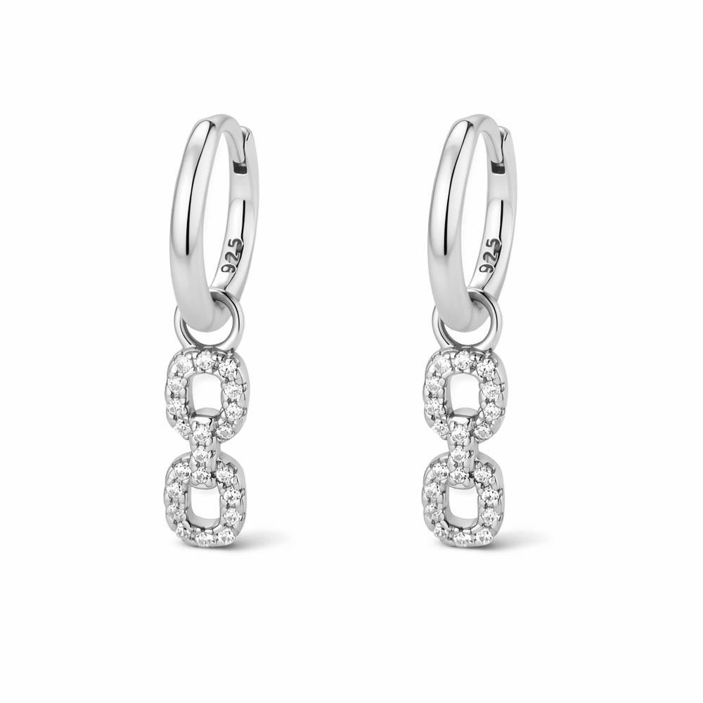 925 Sterling Silver Geometric Zircon Short Earrings, Small And Exquisite Earrings, And High-End Ear