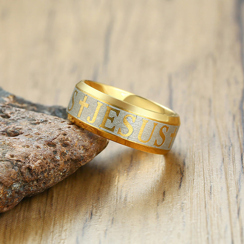 Animation Peripheral Jewelry 8MM Stainless Steel Ring for Men