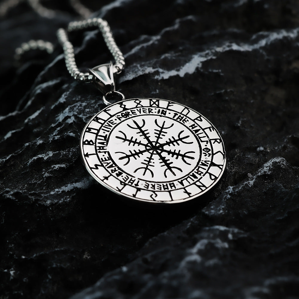 Nordic Retro Viking Triangle Symbol Men's Pendant Necklace