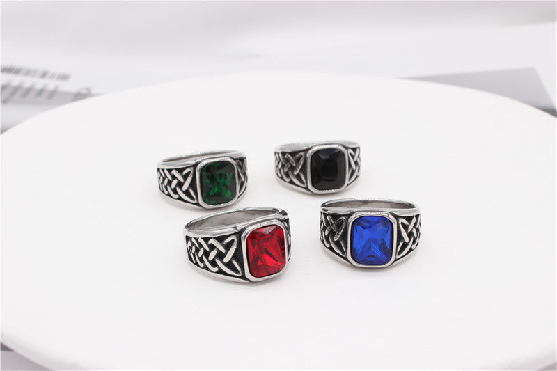 Planderful Viking Celtic Ring Titanium Steel Unisex Protection Charm Everyday Genie