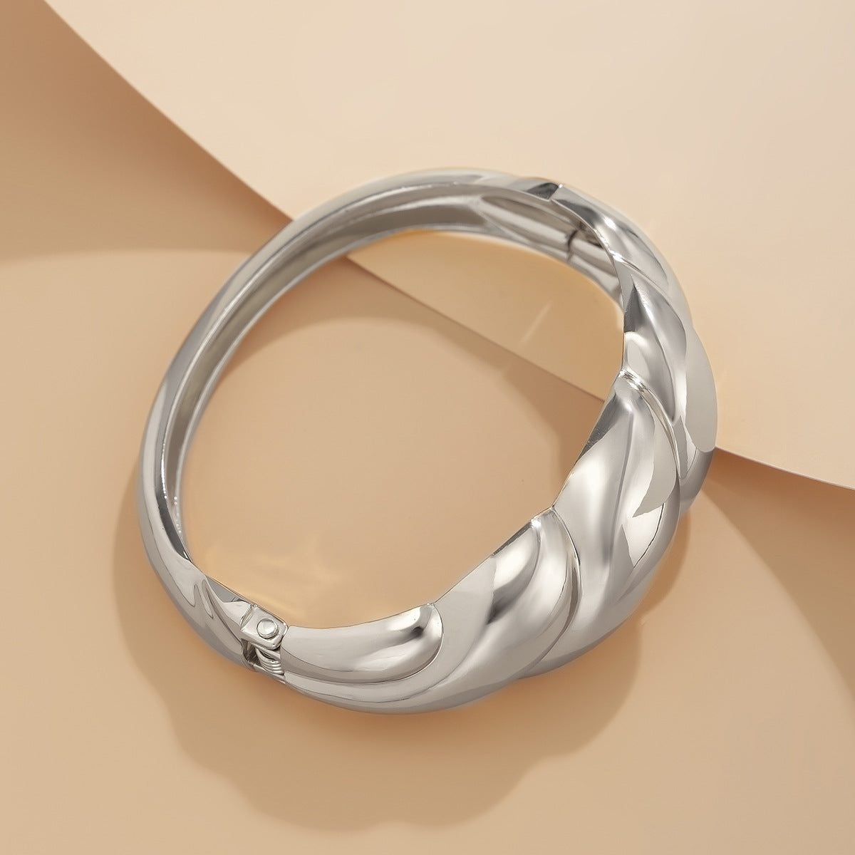 Planderful Geometric Slash Bar Bracelet For Women Wide Statement Jewelry European Style