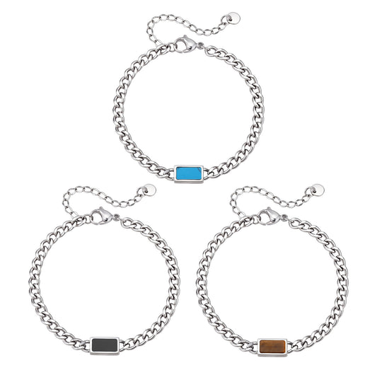 Turquoise Stainless Steel Bracelet