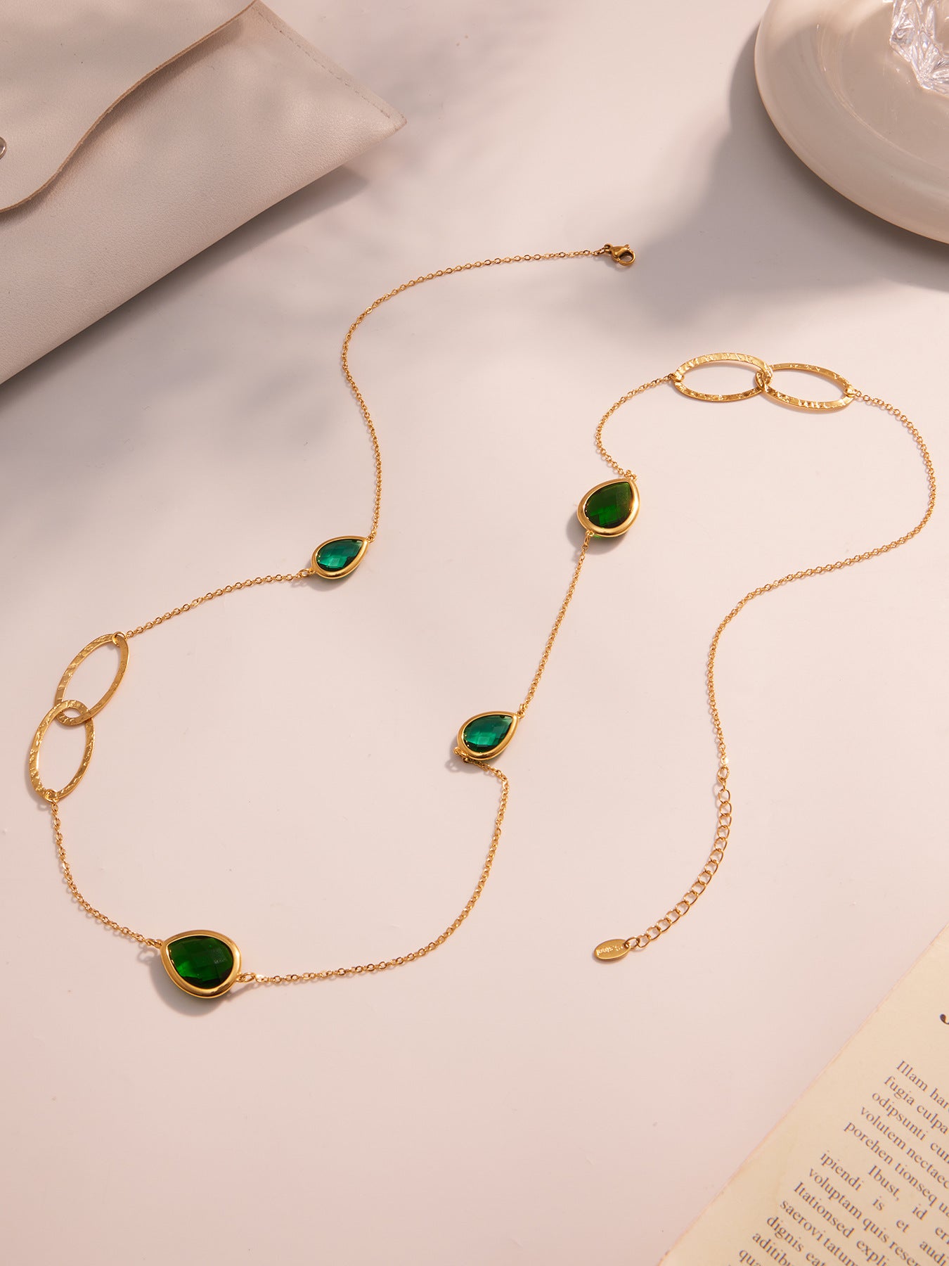 Planderful Everyday Genie Glass Stone Necklace For Women