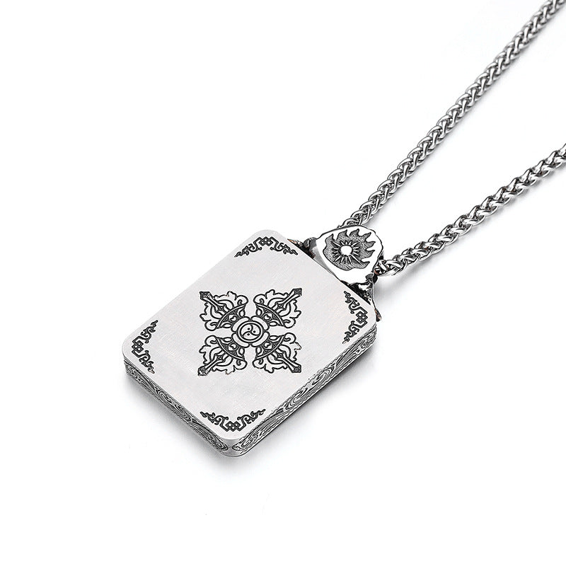 Steel Necklace - Elegant Zodiac Saints Pendant