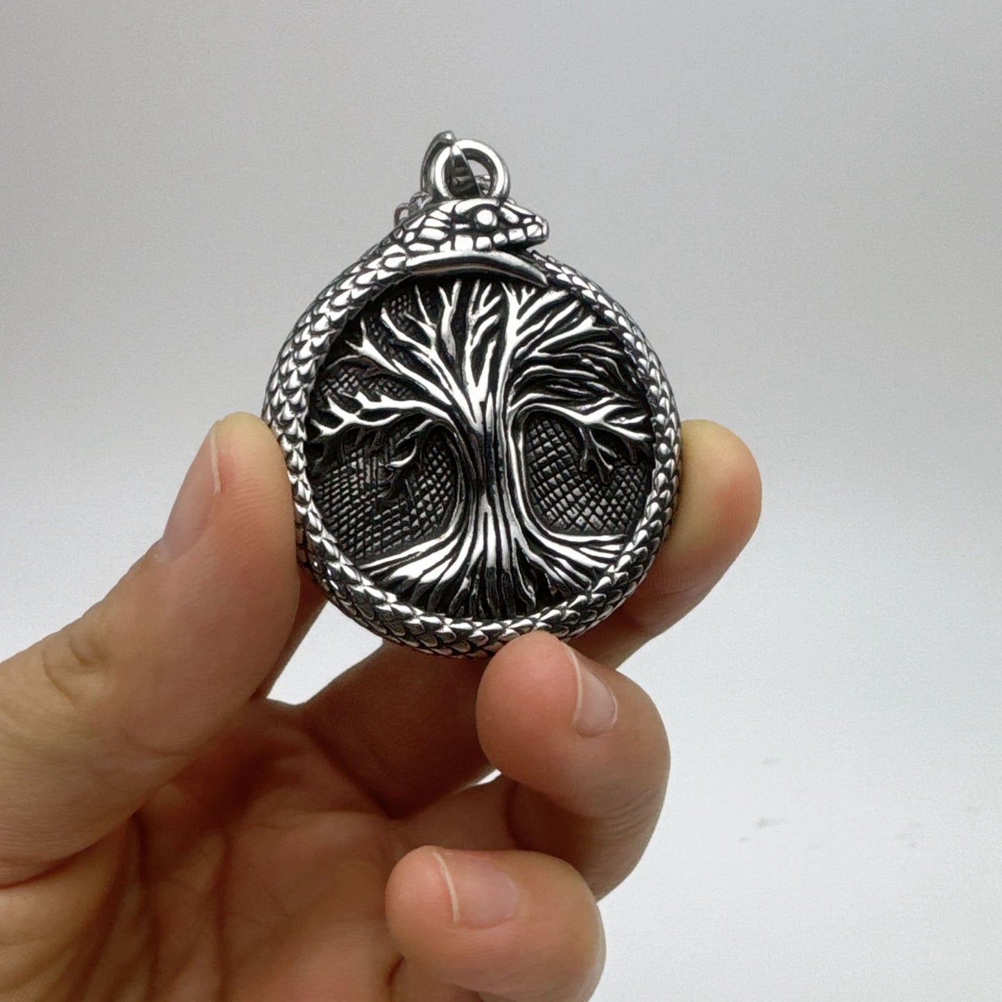 1. Planderful Tree of Life Pendant Stainless Steel Necklace For Men Punk Viking Style Gift