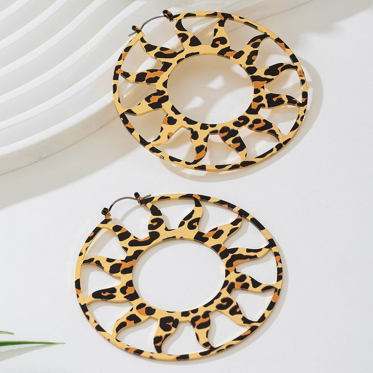 Planderful Vienna Verve Earrings – Personalized Exaggerated Leopard Print Design