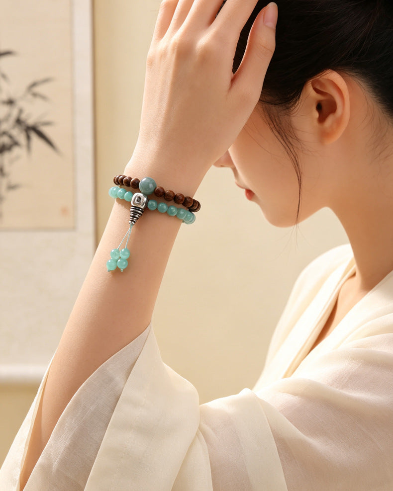 Sandalwood Double-Wrap Bracelet